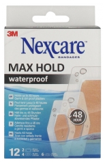 3M Nexcare Max Hold Waterproof 12 Dressings