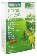 Naturland Organic Detox Depurative Draining 20 Drinkable Phials of 10ml
