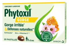 Sanofi Phytoxil Gorge Irritée &amp; Défenses Immunitaires 20 Pastilles