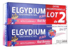 Elgydium Kids Toothpaste Gel Decay Protection 2/6 Years Old 2 x 50ml