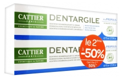 Cattier Dentargile Dentifrice Protection Quotidienne Lot de 2 x 75 ml