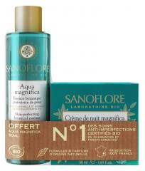 Sanoflore Organic Crème de Nuit Magnifica 50ml + Aqua Magnifica Skin-Perfecting Botanical Essence 50ml Offered