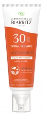 Laboratoires de Biarritz Alga Maris Spray Solaire Visage et Corps SPF30 Bio 100 ml
