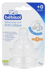 Bébisol 2 Tétines Bout Rond Anti-Colique Débit 1 Lent +0 Mois