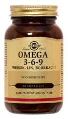 Solgar Omega 3-6-9 Poisson, Lin, Bourrache 60 Gélules