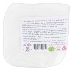 Oh qu'il est bio 10 Washable Wipes in Tencel for the Baby Change
