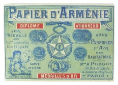 Papier d'Arménie Caja 1900