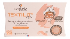 Argiletz Textilit Zen Kojąca Maska do Twarzy z Glinką Różową 3 Maski