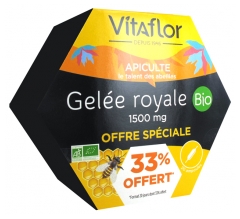 Vitaflor Royal Jelly 1500mg Organic 20 Phials Special Offer