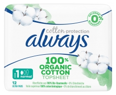 Always Cotton Protection 12 Sanitary Towels Size 1