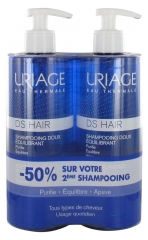 Uriage DS HAIR Shampoing Doux Équilibrant Lot de 2 x 500 ml