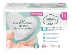 Cottony Diapers With Organic Cotton 27 Diapers Size 1 (2-5 kg)