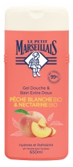 Le Petit Marseillais Gel Douche &amp; Bain Extra Doux Pêche Blanche &amp; Nectarine 650 ml