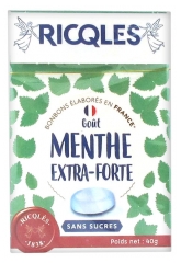 Ricqlès Bonbons Sans Sucres Goût Menthe Extra-Forte 40 g