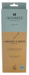 4 Brosses à Dents Bambou Medium