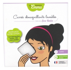 Les Tendances d'Emma Collection Eco Belle Washable Make-up Removal Squares 3 Two-sided Eucalyptus Squares