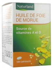 Naturland Aceite de H&iacute;gado de Bacalao 100 C&aacute;psulas