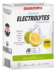 Overstims Boisson Électrolytes Citron - Citron Vert 10 Sachets