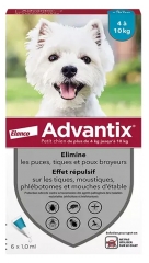 Advantix Kleiner Hund 4 bis 10 kg 6 Pipetten