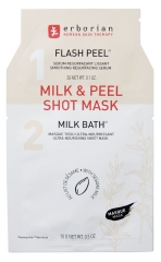 Erborian Milk & Peel Shot Mask 1 Flash Peel Serum 3g + 1 Milk Bath Sheet Mask 15g