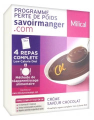 Milical Programme Perte de Poids Crème 4 Sachets - Saveur : Chocolat (à consommer de préférence avant fin 05/2021)