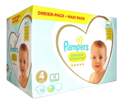 Pampers Premium Protection Maxi Pack 78 Couches Taille 4 (9-14 kg)