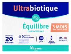 Ultrabiotique Équilibre 90 Gélules Végétales (dont 30 Offertes)