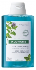 Klorane Detox - Normales Haar Shampoo mit Bio Wasserminze 200 ml