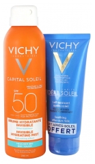 Vichy Idéal Soleil Invisible Hydrating Mist SPF50 200ml + Soothing After-Sun Milk 100ml Free