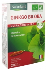 Naturland Ged&auml;chtnis Konzentration Bio 20 Phiolen Trinkbare 10 ml