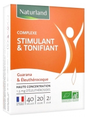 Naturland Complexe Stimulant &amp; Tonifiant Bio 40 Gélules