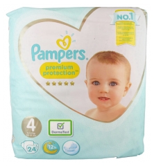 Pampers Premium Protection 24 Nappies Size 4 (8-16kg)