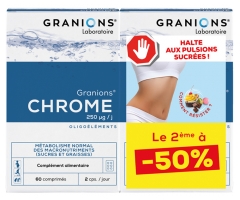 Granions Chrome 250 µg Lot de 2 x 60 Comprimés