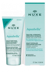 Nuxe Aquabella Émulsion Hydratante Révélatrice de Beauté 50 ml + Gelée Purifiante Micro-Exfoliante 30 ml Offerte