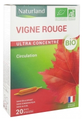 Naturland Circulation Vigne Rouge Bio 20 Ampoules Buvables de 10 ml