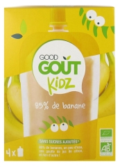 Good Goût Kidz 85% de Banane Bio 4 Gourdes