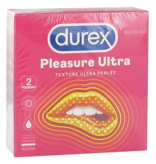 Durex Pleasure Ultra Texture Ultra Perlée 2 Préservatifs