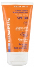 Dermatherm Pursun SPF30 Crème Solaire Haute Protection Bio 150 ml