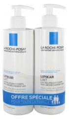 La Roche-Posay Lipikar Lait Relipidant Corps Anti-Dessèchement 48H Lot de 2 x 400 ml