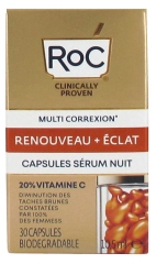 RoC Multi Correxion Renewal + Radiance Capsules Serum Night 30 Biodegradable Capsules
