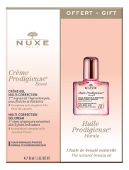Nuxe Crème Prodigieuse Boost Crème-Gel Multi-Correction 40 ml + Huile Prodigieuse Florale Visage-Corps-Cheveux 10 ml Offert