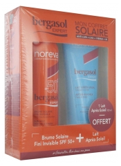 Noreva Bergasol Expert Brume Solaire SPF50+ 150 ml + Lait Après-Soleil Visage et Corps 100 ml Offert