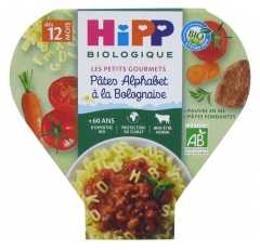 HiPP Les Petits Gourmets Alfabet Makaron Bolognese od 12 Miesięcy Ekologiczny 230 g