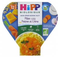 HiPP My Good Night Supper Pasta 123 Pumpkin and Cream from 12 Months Organic 230g