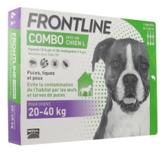 Frontline Combo Chien L (20-40 kg) 6 Pipettes