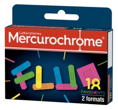 Mercurochrome Fluo Plasters 2 Sizes 18 Plasters
