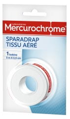 Mercurochrome Sparadrap Tissu Aéré 5 m x 2,5 cm