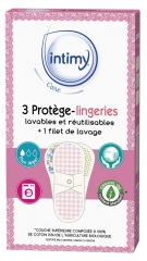 Intimy Care 3 Protège-Lingeries Lavables et Réutilisables + 1 Filet de Lavage