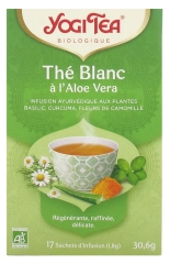 Yogi Tea Baltais Tējas ar Aloe Vera Bioloģiskais 17 Maisiņi