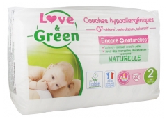Love & Green Couches Hypoallergéniques 44 Couches Taille 2 (3-6 kg)